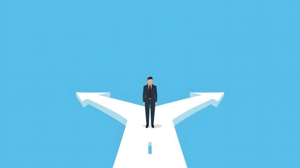 Decision Making Concept at Crossroads