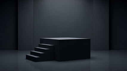 Minimalist black staircase