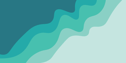 Sea waves layered vector background illustration and sea beach vector illustration.