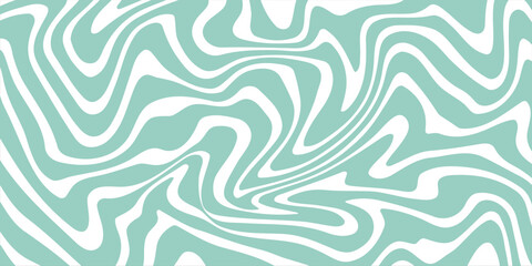 Groovy hippie 70s backgrounds. Waves, swirl, twirl pattern. Twisted and distorted vector texture in trendy retro psychedelic style. Y2k aesthetic.