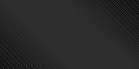 Black oblique straight line background. Masculine dark linear abstract wallpaper. Elegant luxury striped gradient texture. Grey diagonal lines backdrop for flyer, banner, poster, presentation. Vector