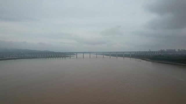 Yellow River Bridge at Pinglu, Shanxi Province China