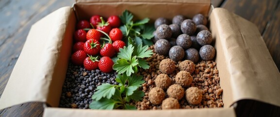 Subscription box with monthly seed ball varieties