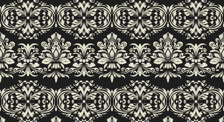 Luxury Seamless Damask Baroque Wallpaper Design