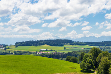 Obraz premium Beautiful view from the Gurten mountain in Bern, Switzerland