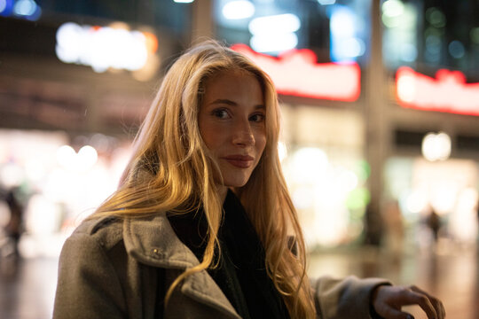 young woman in the city