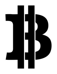 Obraz premium Bitcoin Symbol - Minimalist Vector Illustration