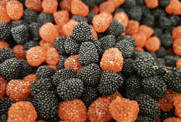Sweet gummy blackberries