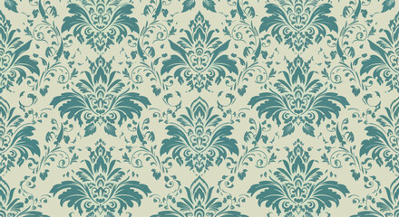 Fototapeta premium Seamless Damask Classic Royal Textile Background