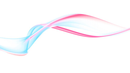 Naklejka premium Abstract Translucent Wave of Soft Pink and Blue Colors