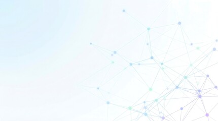 Fototapeta premium Abstract Digital Network Connection Background With Blue And Purple Nodes