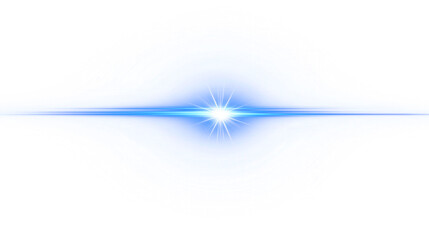 Bright Blue Anamorphic Lens Flare Effect