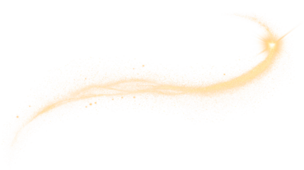 Abstract Wavy Trail of Golden Glitter Dust