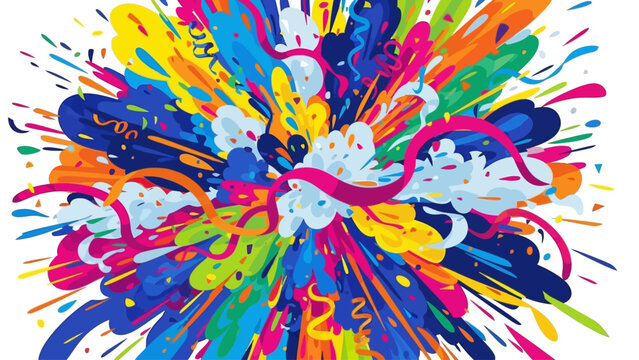 Maximalist Sensory Texture and Color Explosion Vector