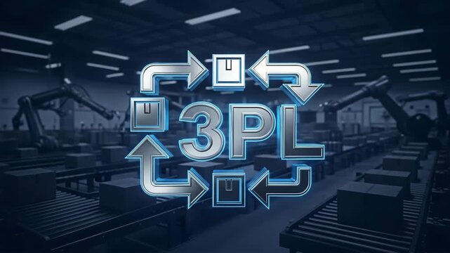 3PL logistic with modern industrial system for the concept of supply chain.