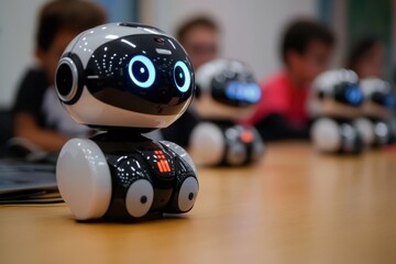 Educational robotics workshop focuses on interactive technology for children in a classroom