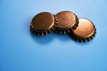 bottle cup on blue background