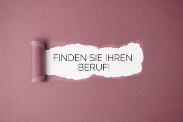 Finden Sie Ihren Beruf!