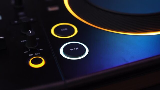 close up of dj deck