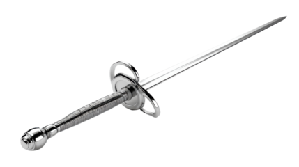 3D render fencing sword isolated on white background 