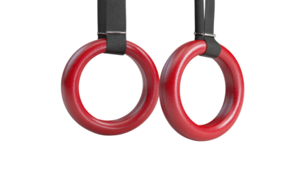 3D render gymnastics rings equipment isolated on white background 