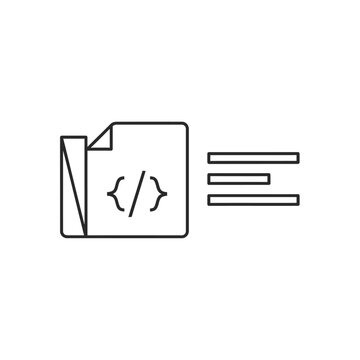 Software Development Coding File with Programming Symbols and Code Snippets