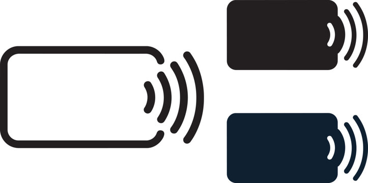 Contactless payment card icon near field communication nfc wireless transaction technology