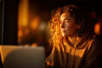 Woman in Golden Hour Light