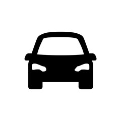 Obraz premium Car icon front view isolated on white background
