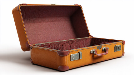 Open suitcase ready for travel with no items inside