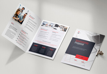 Sponsorship Proposal Bifold Brochure Template