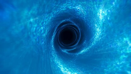 Abstract swirling blue vortex animation. Represents depth, mystery, and the concept of exploration in digital art - Powered by Adobe