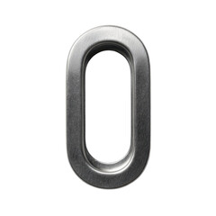 Obraz premium Minimalist metal bottle opener with a clean flat profile, smooth edges, and an oval cutout opening for caps isolated on transparent background. 