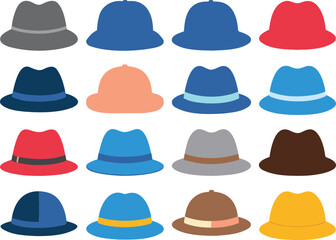 Vibrant collection of colorful hats in various styles and designs