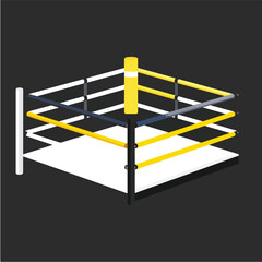 Minimalist Boxing Ring Illustration