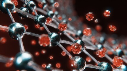 Microscopic network of glowing crystalline atoms