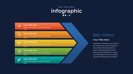 Data Visualization: An abstract infographic graphic, showcasing data in a visually appealing and organized manner, perfect for presentations.