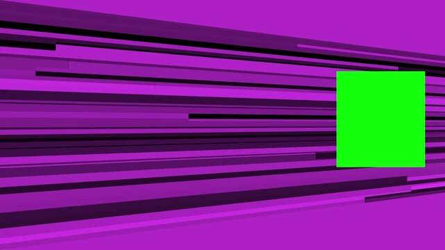 Abstract Purple Horizontal Stripes Background with Green Rectangle Placeholder image photo