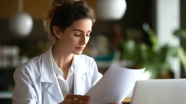 Young woman managing medical billing audit process healthcare financial review medical accounting examination billing compliance verification insurance claim assessment health