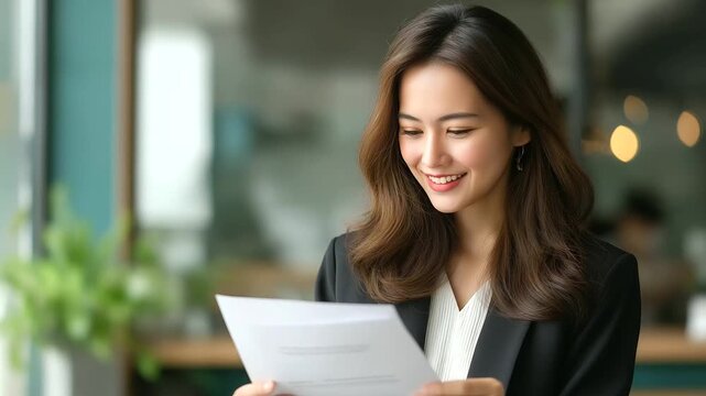 Expert Asian woman discussing data review costing managerial account analysis monthly cost variance report preparation income tax audit examination ESG budget control