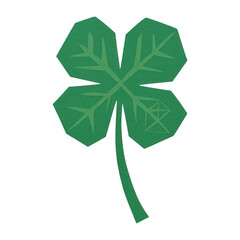 Fototapeta premium PNG Green four-leaf clover illustration.