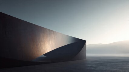 Naklejka premium Abstract Building by Water