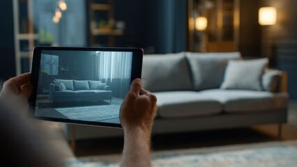 Augmented reality home design with tablet