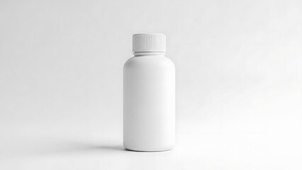 White plastic cosmetic bottle with screw on cap white bottle plastic bottle 2 empty bottle