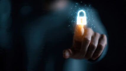 Data Security Concept with Padlock