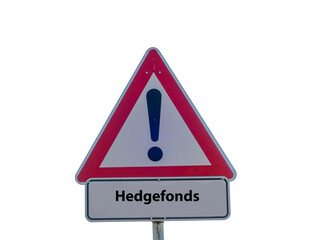 Sign Hedgefonds isolated