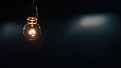 Glowing Filament Light Bulb