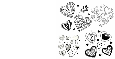 Hand Drawn Heart Doodles Collection