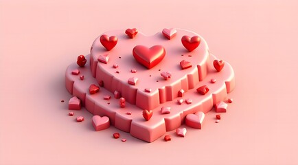 red heart shaped candy