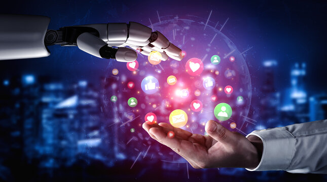 An AI assistant analyzes social media feedback and user engagement. This smart technology boosts online communication and interaction to grow a digital marketing network and community. Fermion - Powered by Adobe